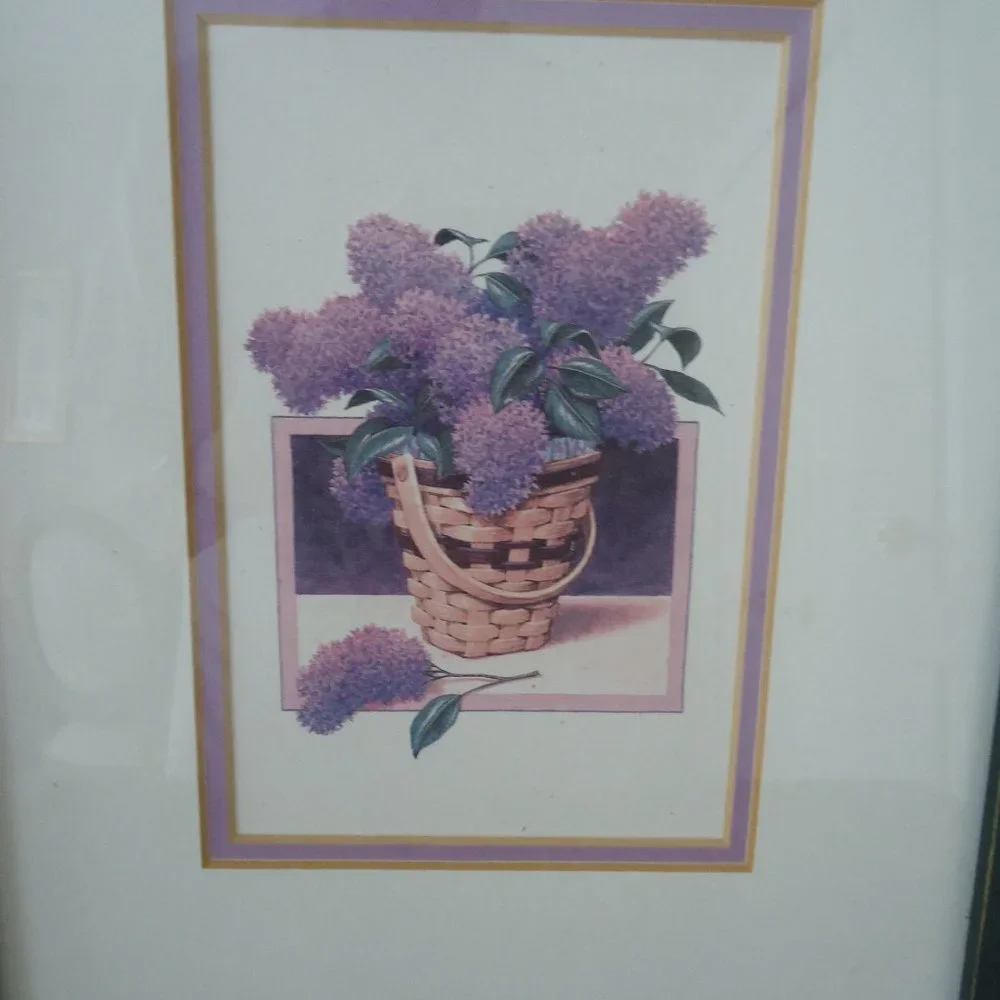 Longaberger Lilac Basket Framed Art Print